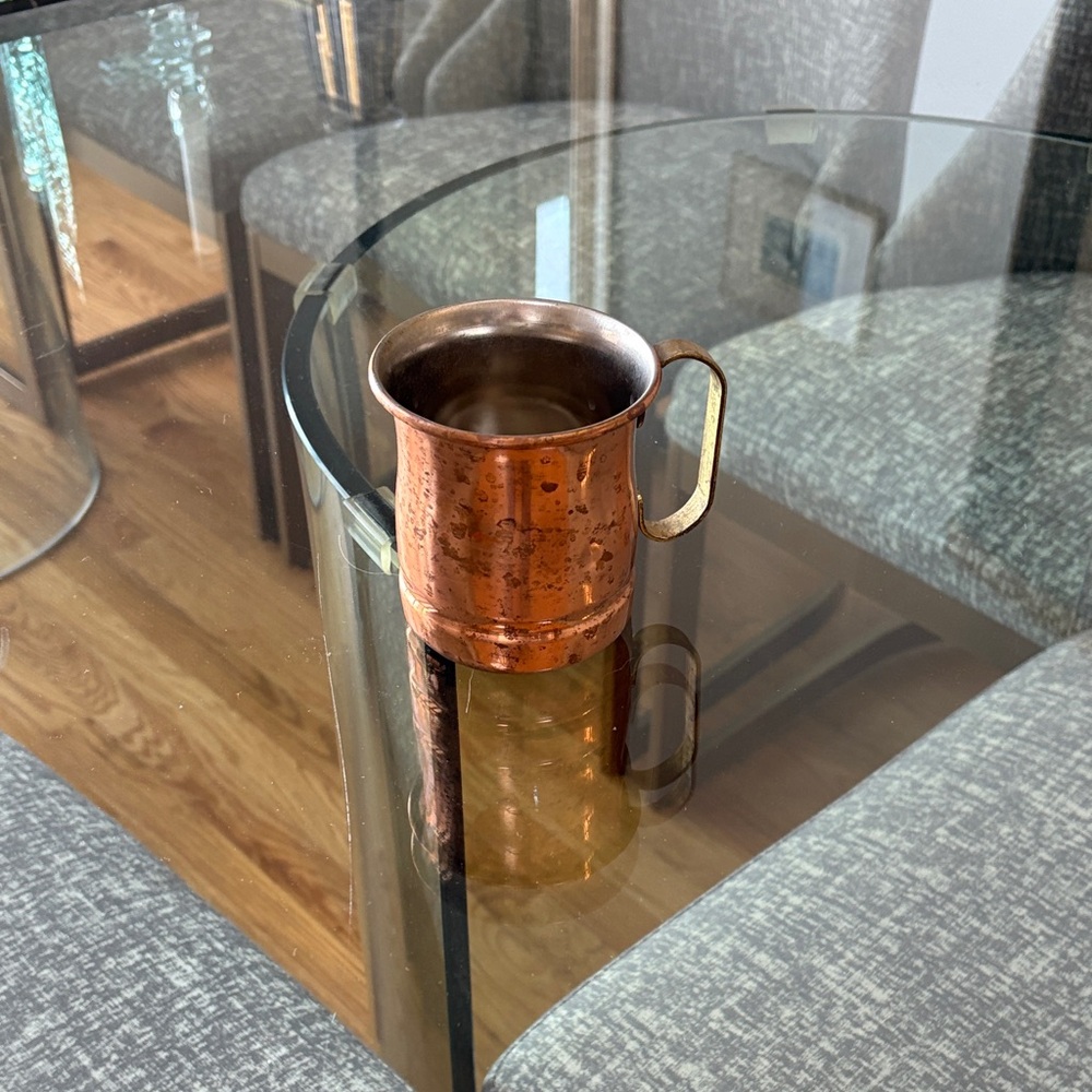 Vintage Copper Moscow Mule Mug - Hammered Finish